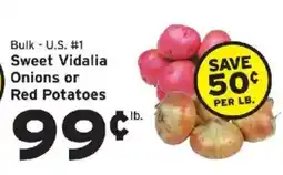 Hannaford U.s. #1 sweet vidalia onions or red potatoes offer