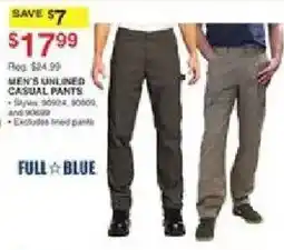 Dunham's Sports Full Blue men's unlined casual pants offer