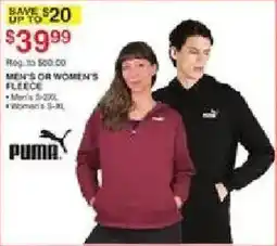 Dunham's Sports Puma men's or women's fleece offer