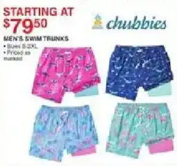 Dunham's Sports Chubbies men's swim trunks offer