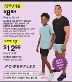 Dunham's Sports Powerflex men's or boys' short sleeve tee, tank or long sleeve tee offer