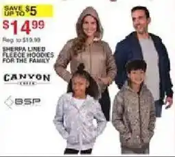 Dunham's Sports Canyon Sherpa Lined Fleece Hoodies For The Family offer