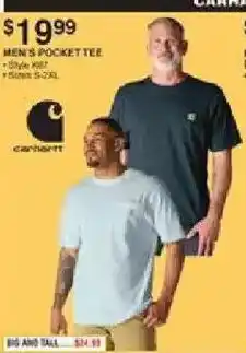 Dunham's Sports Carhartt men's pocket tee offer