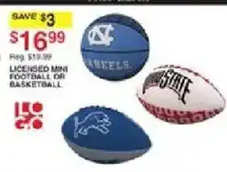 Dunham's Sports Licensed Mini Football Or Basketball offer