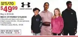 Dunham's Sports Under Armour men's or women's fleece offer