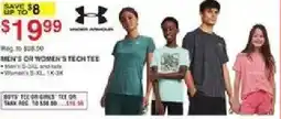 Dunham's Sports Under Armour men's or women's tech tee offer