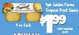 Big Lots Golden Farms Tropical Fruit Sauce offer