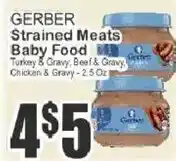 Key Food Gerber strained meats baby food offer