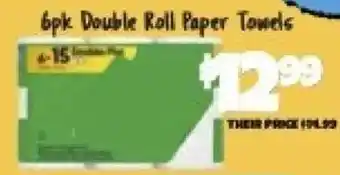 6pk Double Roll Paper Towels