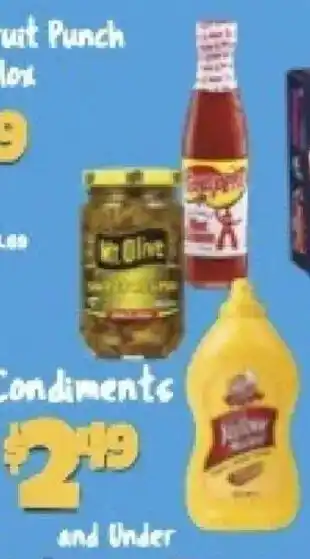 Big Lots Condiments offer