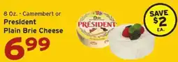 Hannaford President plain brie cheese offer