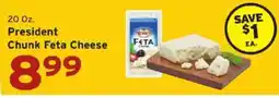 Hannaford President chunk feta cheese offer
