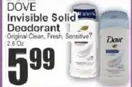 Key Food Dove invisible solid deodorant offer