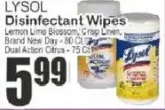 Key Food Lysol disinfectant wipes offer