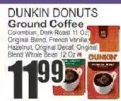 Key Food Dunkin Donuts ground coffee offer