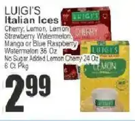 Food Universe Luigi's italian ices offer