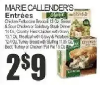 Food Universe Marie Callender's Entrées offer