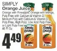 Food Universe Simply Orange Juice offer