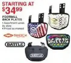 Dunham's Sports Shock battle football back plates offer