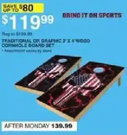 Dunham's Sports Bring It On Sports Traditional Or Graphic 3' X 4' Wood Cornhole Board Set offer