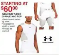 Dunham's Sports Under Armour game day 5-pk girdle and top offer
