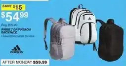 Dunham's Sports Adidas prime 7 or phenom backpack offer