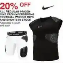 Dunham's Sports Nike Pro Hyperstrong Football Padded Tops and Shorts offer