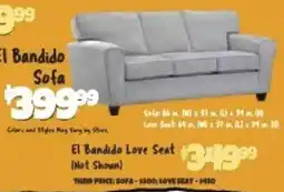 Big Lots El Bandido Sofa offer