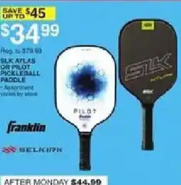 Dunham's Sports Franklin Selkirk Blk Atlas Or Pilot Pickleball Paddle offer