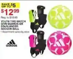 Dunham's Sports Adidas youth tiro match shin guards or starlancer soccer ball offer