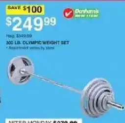 Dunham's Sports Dunham's 300 lb. olympic weight set offer