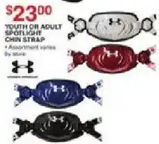 Dunham's Sports Under Armour youth or adult spotlight chin strap offer