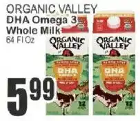 Key Food Organic valley dha omega 3 whole milk offer