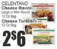 Key Food Celentano cheese ravioli or cheese tortellini offer