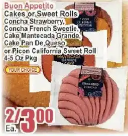 Food Universe Buen Appetito Cakes or Sweet Rolls offer