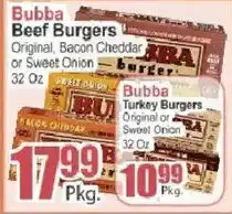 Food Universe Bubba Beef Burgers offer