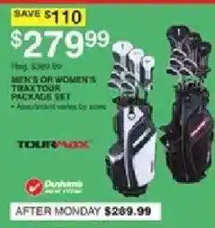 Dunham's Sports Tourmax men's or women's trixtour package set offer