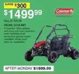 Dunham's Sports Coleman OK200 Go-Kart offer