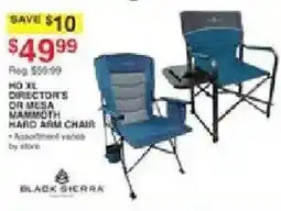 Dunham's Sports Black Sierra Director's Or Mega Mammoth Hard Arm Chair offer