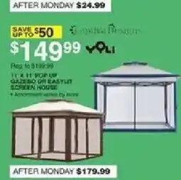 Dunham's Sports Voli 11 x 11 Pop Up Gazebos or EasyLift Screen House offer