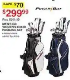 Dunham's Sports Powerbilt men's or women's ex550 package set offer