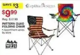 Dunham's Sports Capitina Designs pattern quad folding chair offer