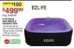 Dunham's Sports Ezlife 6-person inflatable square spa offer