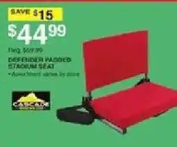 Dunham's Sports Cascade defender padded stadium seat offer