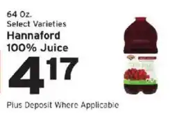 Hannaford Hannaford 100% Juice offer