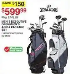 Dunham's Sports Spalding men's executive or women's adult package set offer