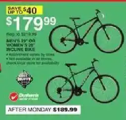 Dunham's Sports Barron's men's 25-54 inch 26 inch incline bike offer