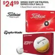 Dunham's Sports Titleist speed soft or trufeel series golf balls offer