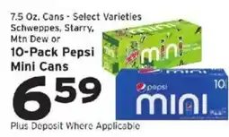 Hannaford Pepsi Mini Cans offer