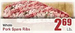 Key Food Whole Pork Spare Ribs offer